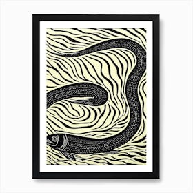 Eel II Linocut Art Print