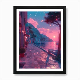 Sunset By The Sea 1 Art Print