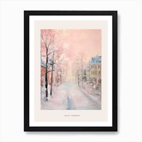 Dreamy Winter Painting Poster Oslo Norway 1 Art Print
