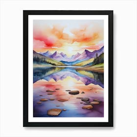 Sunset In The Mountains 14 Art Print