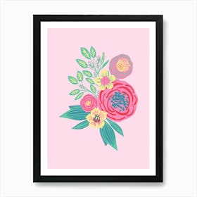 Pink Flowers 25 Art Print