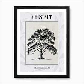 Chestnut Tree Simple Geometric Nature Stencil 1 Poster Art Print