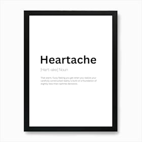 Heartache Definition Meaning 1 Art Print