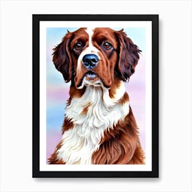 Sussex Spaniel Watercolour Dog Art Print