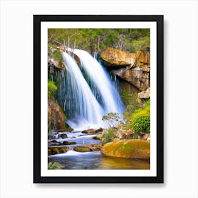 Garrawilla National Park Waterfall, Australia Nat Viga Style (2) Art Print