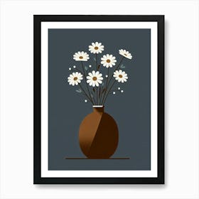 Daisies In A Vase 11 Art Print