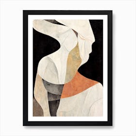 Abstract Figure Earth Tones 1 Art Print