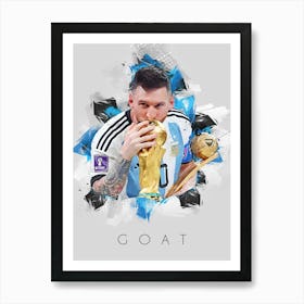 Lionel Messi Street Art 3 Art Print