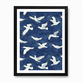 Seagulls In Flight 2 Art Print