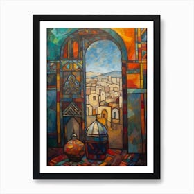 Window View Marrakech Of In The Style Of Cubism 2 Art Print