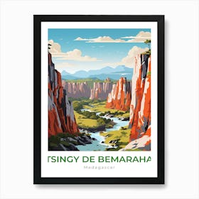 Madagascar Tsingy De Bemaraha Travel Art Print