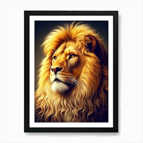 Lion Portrait Art Print