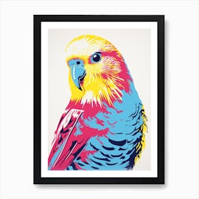 Andy Warhol Style Bird Budgerigar 1 Art Print