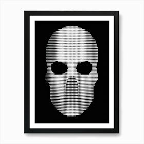 Pixelated Skull Art Print