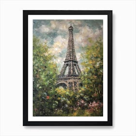 Eiffel Tower Paris France Pissarro Style 13 Affiche