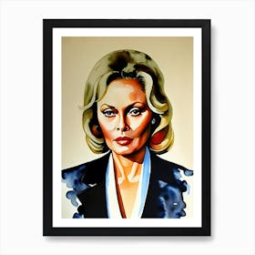 Faye Dunaway In Network Watercolor 2 Art Print