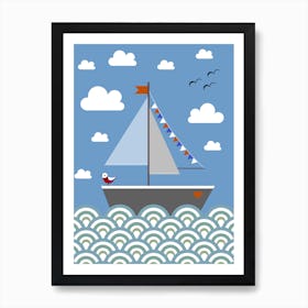 Kids Boat Art Print