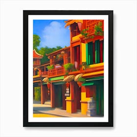 Asian Street Scene 2 Art Print