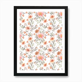 Floral Pattern.Colorful roses. Flower day. artistic work. A gift for someone you love. Decorate the place with art. Imprint of a beautiful artist.28 Art Print