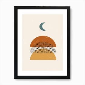 Burger And Moon Art Print