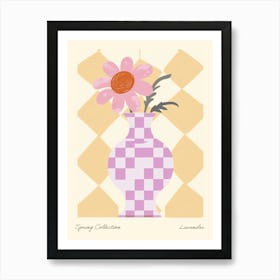 Spring Collection Lavender Flower Vase 1 Art Print