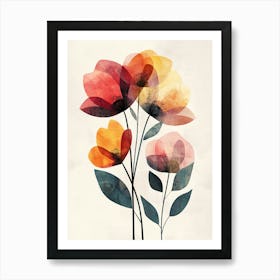 Watercolor Flowers Art Print