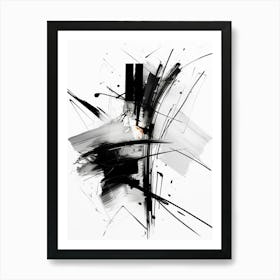 Elegance Abstract Black And White 5 Art Print