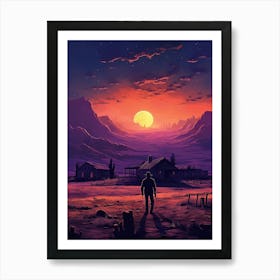 Sunset In The Desert 9 Art Print