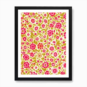 Wallflower Floral Print Warm Tones 2 Flower Art Print