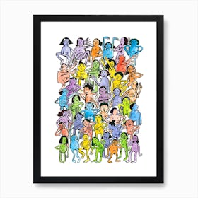 Human Jumble Art Print