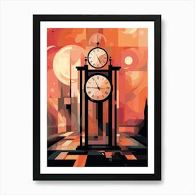 Time Abstract Geometric Illustration 11 Art Print