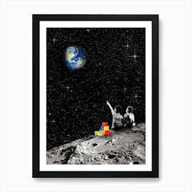 Together From The Moon Art Print