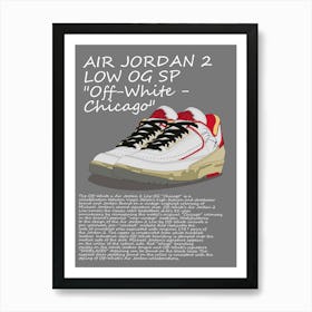 Air Jordan Low Og Sp Off White Chicago Art Print