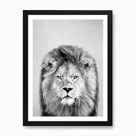 Lion - Black & White Art Print