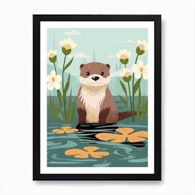 Baby Animal Illustration  Otter 2 Poster