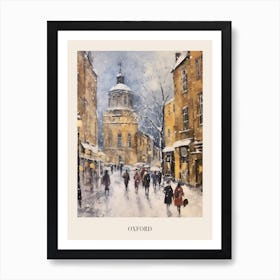 Vintage Winter Painting Poster Oxford United Kingdom 2 Art Print