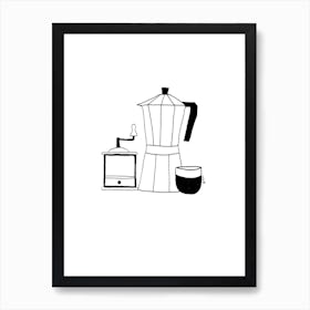 Freshly ground coffee Art Print