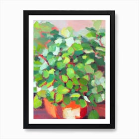 Jade Plant 2 Impressionist Painting Art Print