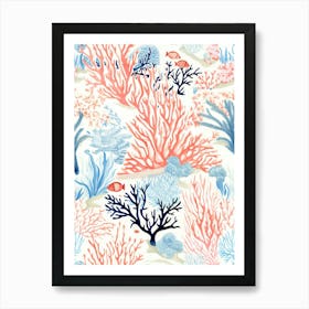 Great Barrier Reef In Australia, Inspired Travel Pattern 1 Art Print