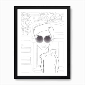 Chic Monochrome Sketch Art Print