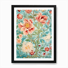 Floral Wallpaper 341 Art Print