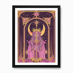 Galactic World Spiritual Women Art Print