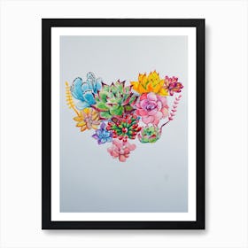 Assorted Succulents Art Print