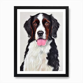 English Springer Spaniel 3 Watercolour Dog Art Print