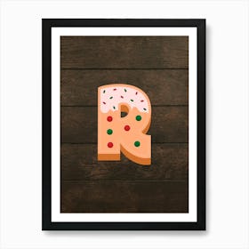 Gingerbread Christmas Letters Living Room Holiday Display 18 Art Print