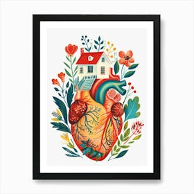 Heart With House Art Print