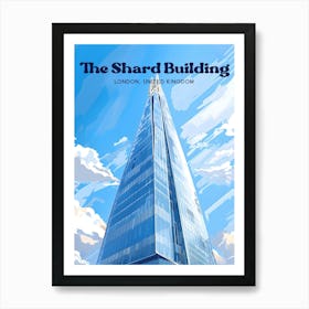 The Shard Building London Architecture Travel Illustration Art Print