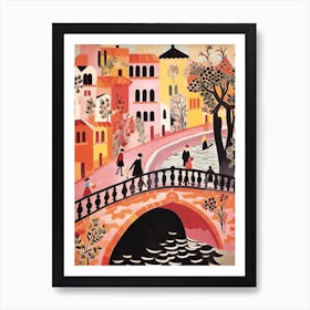 Ponte Dom Luis, Portugal Colourful 3 Art Print