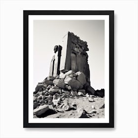 Luxor, Egypt, Black And White Photography 3 Art Print