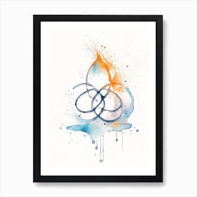 Om Symbol Minimal Watercolour Art Print